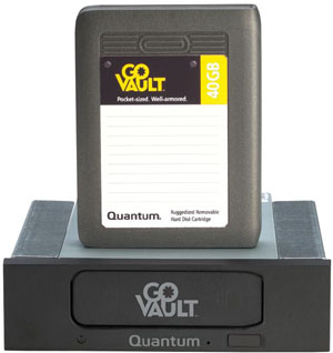 Quantum GoVault Data Protection Solution 2400 - Internal SATA Dock with Two Removable 120GB Disk Cartridges P/N: QR1201-B5-S2D12