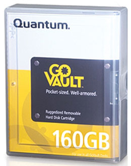 Quantum GoVault Removable 160GB (Native) Disk Cartridge P/N: QRM160