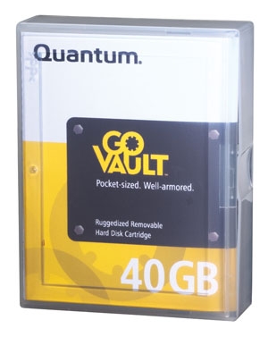 Quantum GoVault Removable 40GB (Native) Disk Cartridge P/N: QRM40