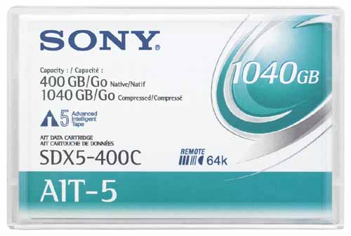 Sony SDX5-400C - 8mm AIT-5 400/1040GB Data Cartridge Tape AME SDX5400C AIT5