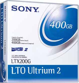 Sony LTO2 Ultrium-2 200/400GB Data Cartridge Tape LTX200G